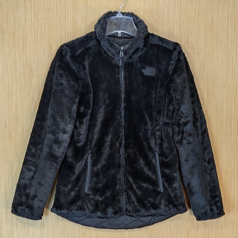 The North Face Reversible Mossbud Jacket Black Fleece Quilted‎ Womens Small